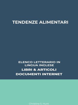 cover image of Tendenze Alimentari